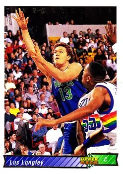 1992-93 Upper Deck European (Spanish) Luc Longley #208 card image