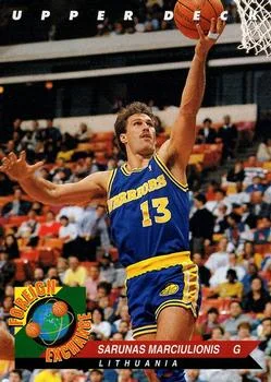 1992-93 Upper Deck European (Spanish) Sarunas Marciulionis FE #78 card image