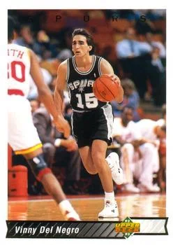 1992-93 Upper Deck European (Spanish) Vinny Del Negro #239 card image