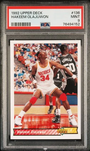 1992-93 Upper Deck Hakeem Olajuwon #136 card image