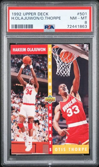 1992-93 Upper Deck Hakeem Olajuwon/Otis Thorpe #501 card image