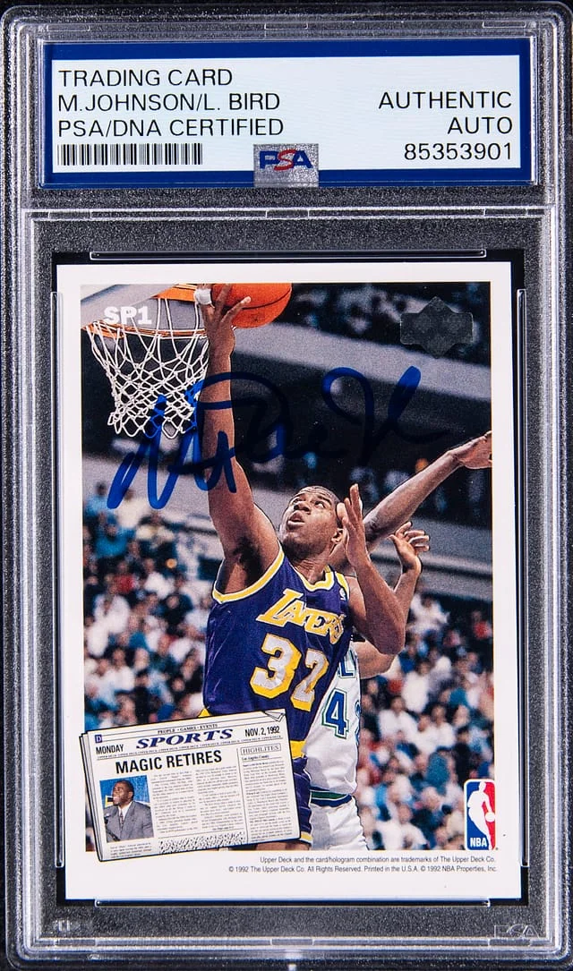 1992-93 Upper Deck Larry Bird, Magic Johnson Dual #SP1 card image