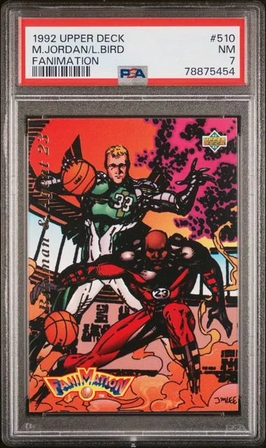 1992-93 Upper Deck Larry Bird/Michael Jordan Fanimation #510 card image