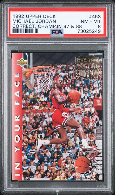 1992-93 Upper Deck Michael Jordan, Correct Champion In '87 & '88 #453 card image