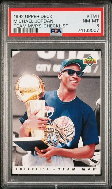 1992-93 Upper Deck Michael Jordan/Checklist Team MVPs #TM1 card image