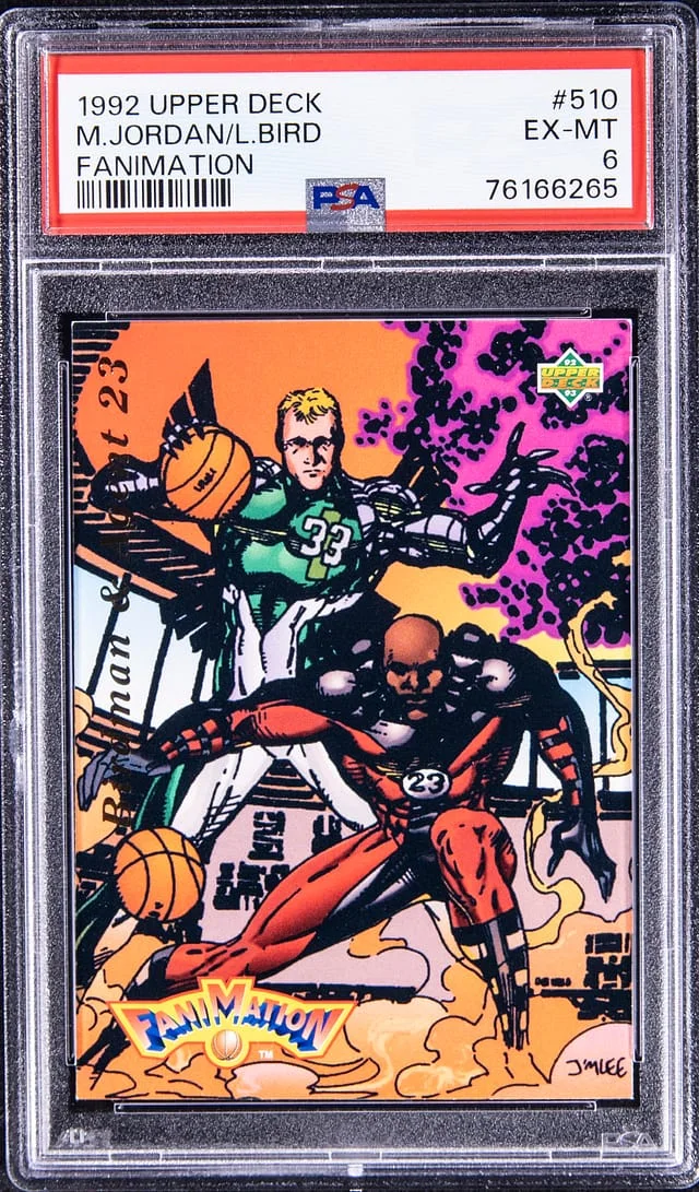 1992-93 Upper Deck Michael Jordan/Larry Bird Fanimation #510 card image
