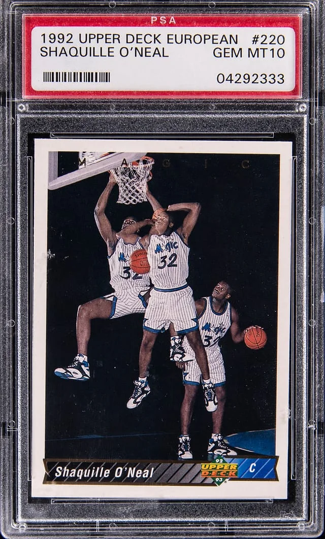 1992-93 Upper Deck Shaquille O'Neal European #220 card image