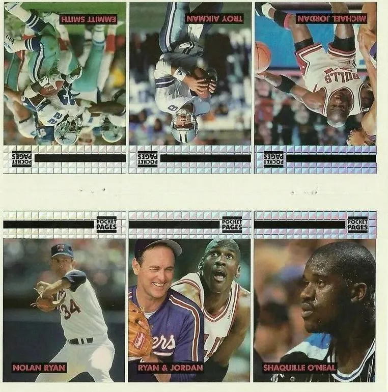 1992-94 Pocket Pages Cards Michael Jordan Panels #55-60 card image