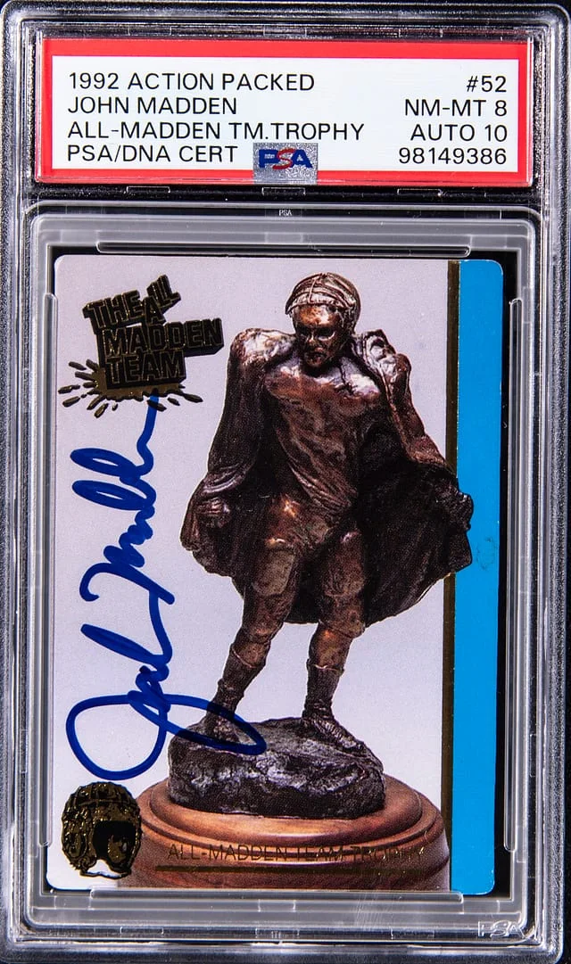 1992 Action Packed All-Madden Team Trophy John Madden #52 card image