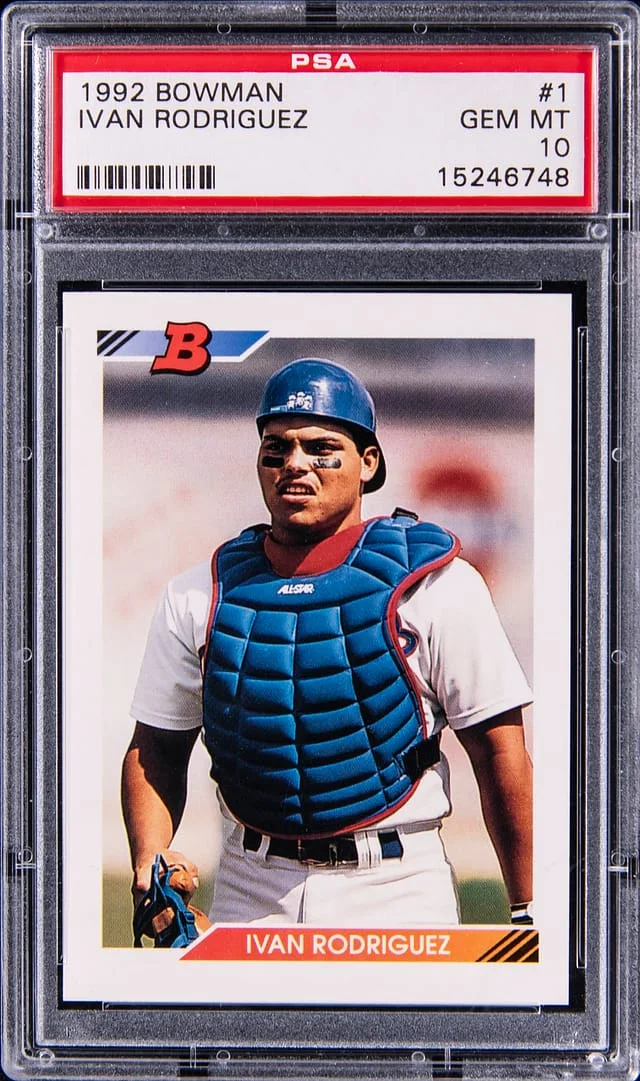 1992 Bowman Ivan Rodriguez #1 card image