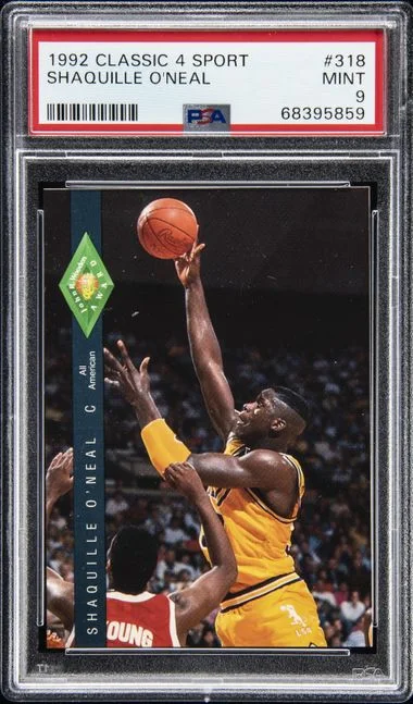 1992 Classic 4 Sport Shaquille O'Neal #318 card image