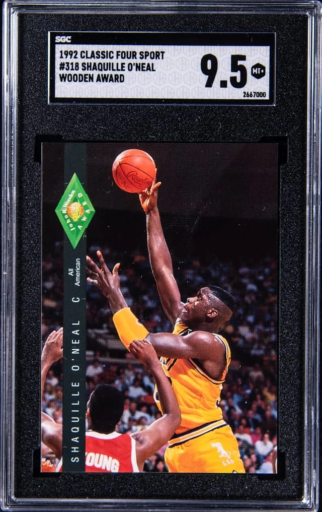 1992 Classic Four Sport Wooden Award Shaquille O'Neal #318 card image