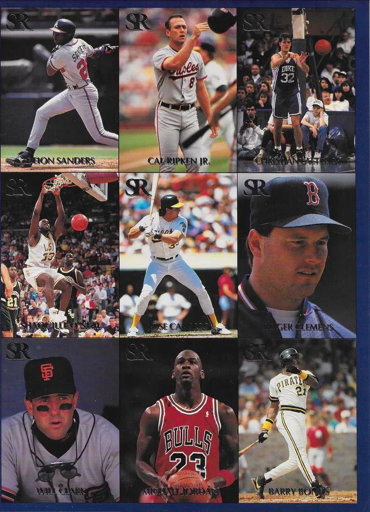 1992 D&B Publications The Sports Report Michael Jordan The Investor's Journal: The Sports Report Silver 9-Card Panel #1-9 card image