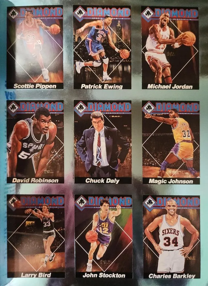1992 Diamond Sports Memorabilia Magazine Michael Jordan 9-Card Panels #10-18 card image