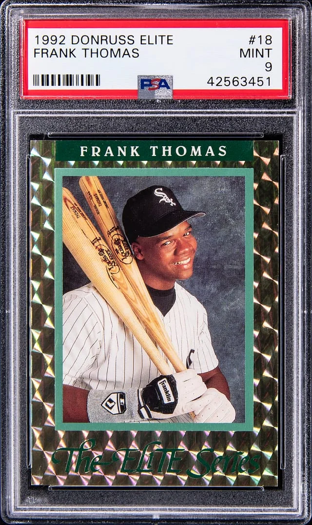 1992 Donruss Elite Frank Thomas #18 card image