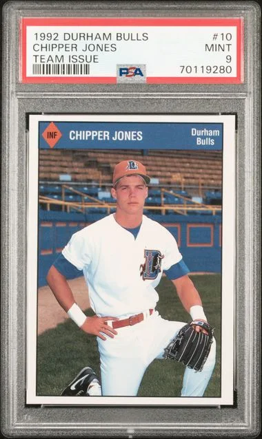 1992 Durham Bulls Team Issue Chipper Jones #10 card image