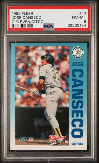 1992 Fleer 13 Jose Canseco 7-Eleven/Citgo #7-Eleven/Citgo card image