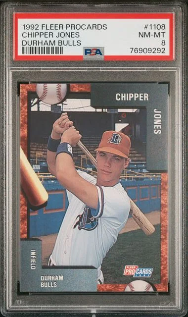1992 Fleer Chipper Jones Procards Durham Bulls #1108 card image