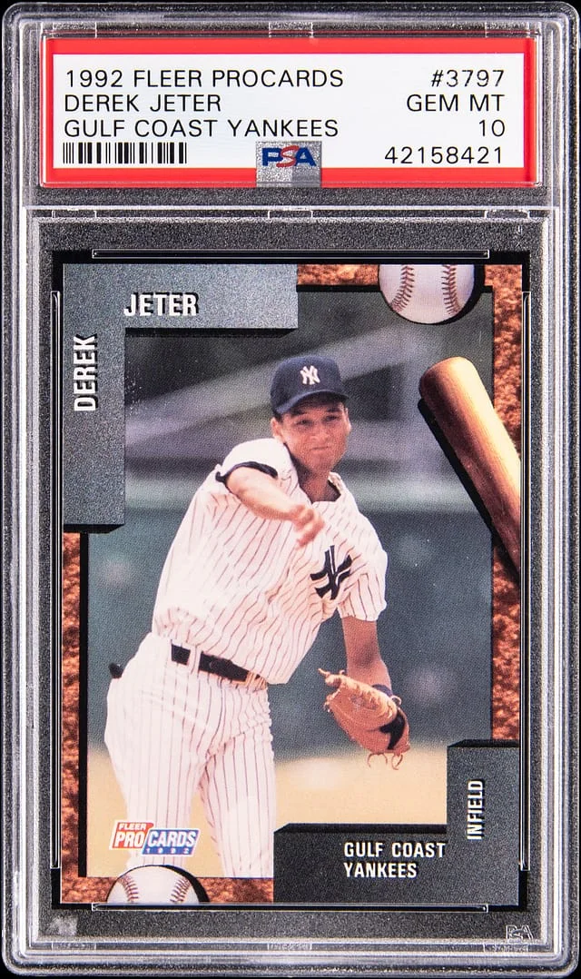 1992 Fleer Derek Jeter Procards Gulf Coast Yankees #3797 card image