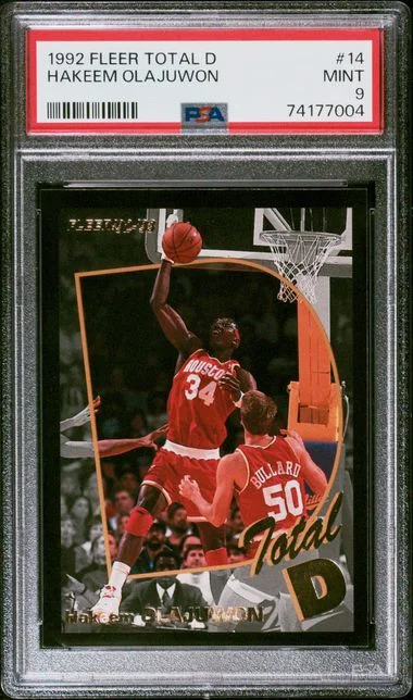 1992 Fleer Hakeem Olajuwon Total D #14 card image