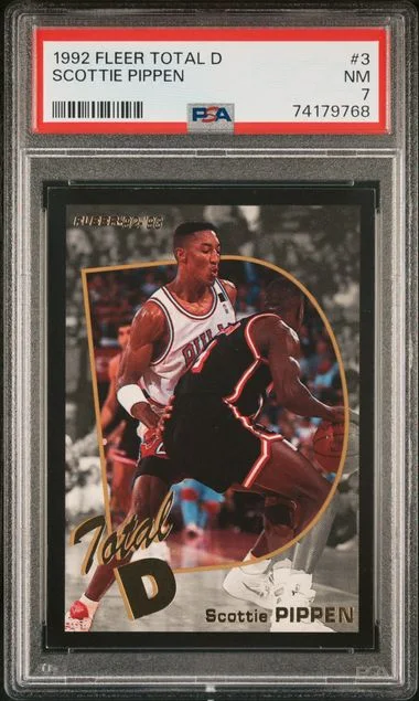 1992 Fleer Scottie Pippen Total D #3 card image