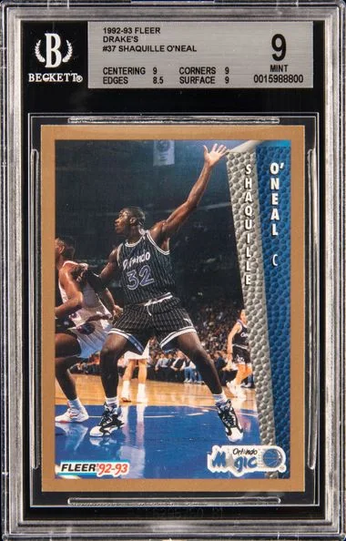 1992 Fleer Shaquille O'Neal Drake's #37 card image