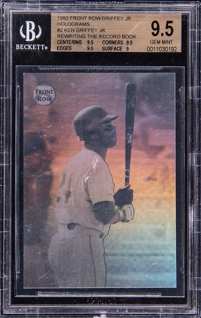 1992 Front Row Griffey Jr. Holograms Rewriting The Record Book Ken Griffey Jr. #2 card image