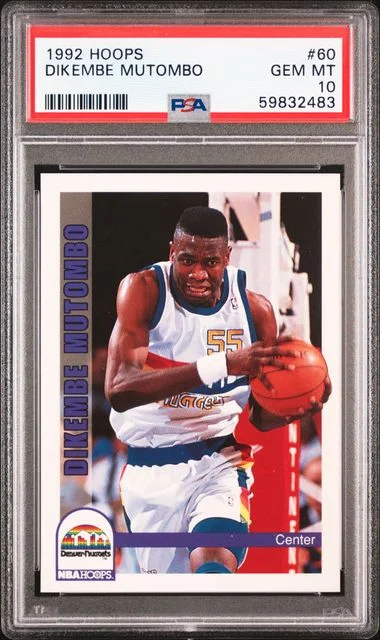 1992 Hoops Dikembe Mutombo #60 card image