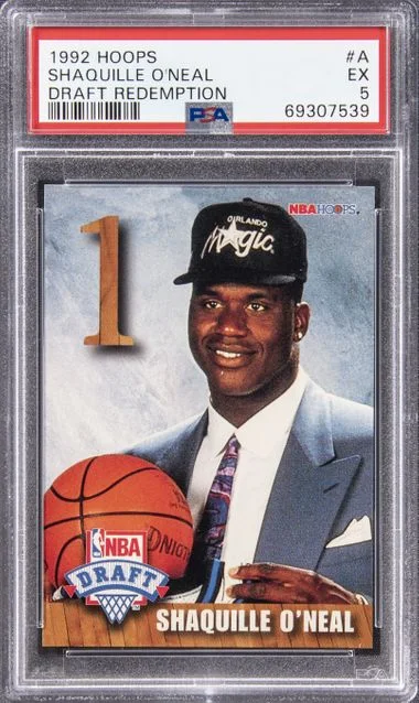 1992 Hoops Shaquille O'Neal Draft Redemption #A card image