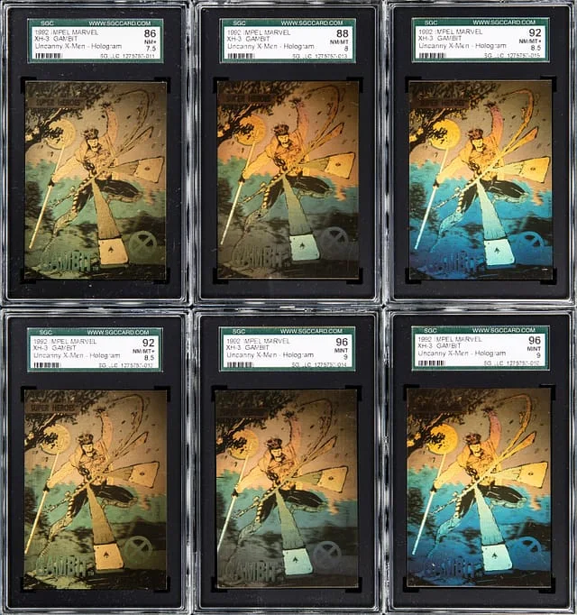 1992 Impel Marvel Uncanny X-Men Hologram Gambit Lot of (6) #XH-3 card image
