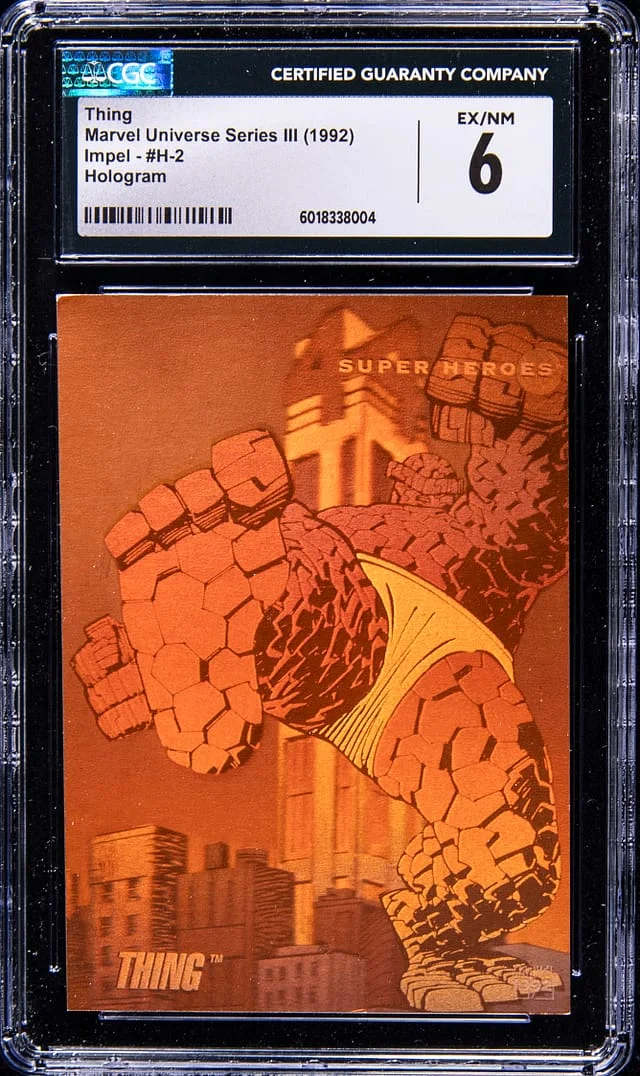 1992 Impel Marvel Universe Series III Hologram Thing #H-2 card image