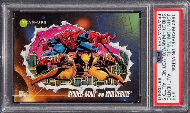 1992 Impel Marvel Universe Spider-Man/Wolverine, #74 card image
