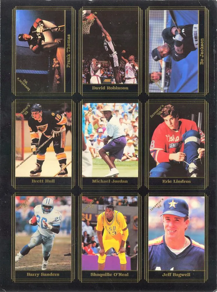 1992 Investor's Journal Michael Jordan Panels #10-18 card image