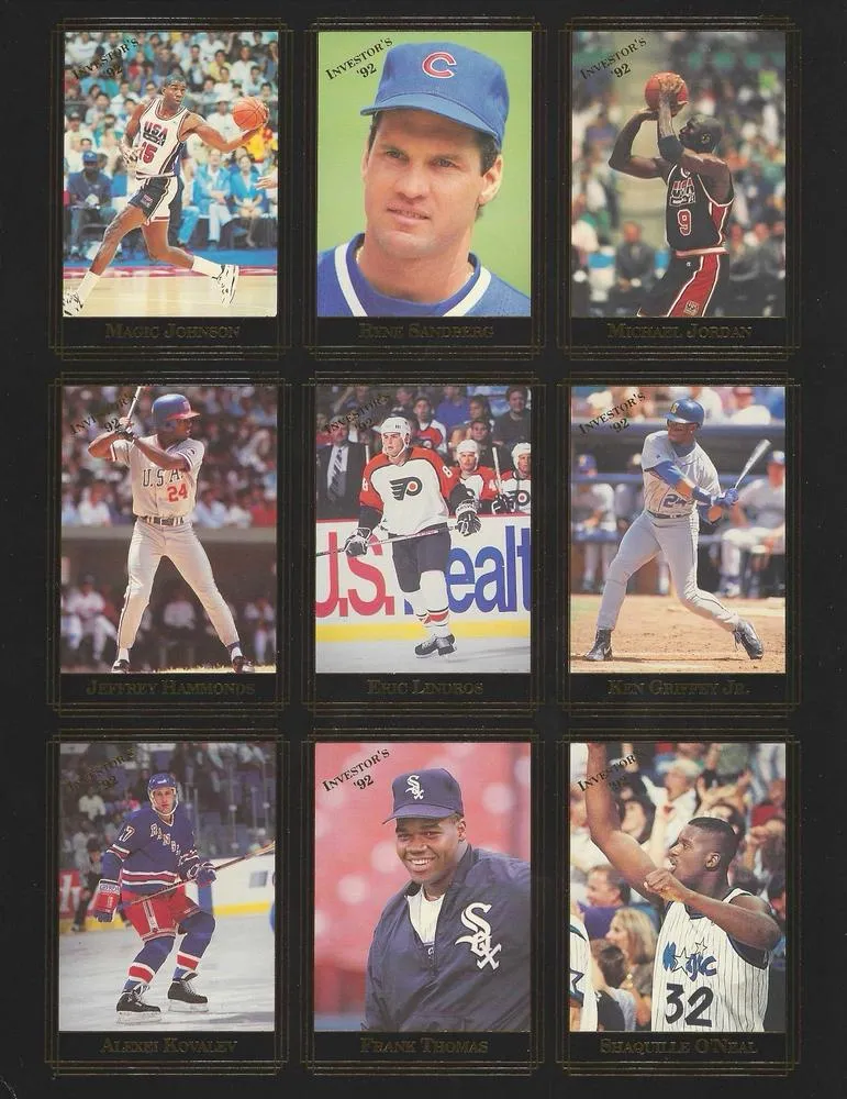 1992 Investor's Journal Michael Jordan Panels #100-108 card image
