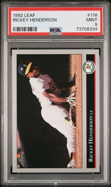 1992 Leaf Rickey Henderson #116 card image