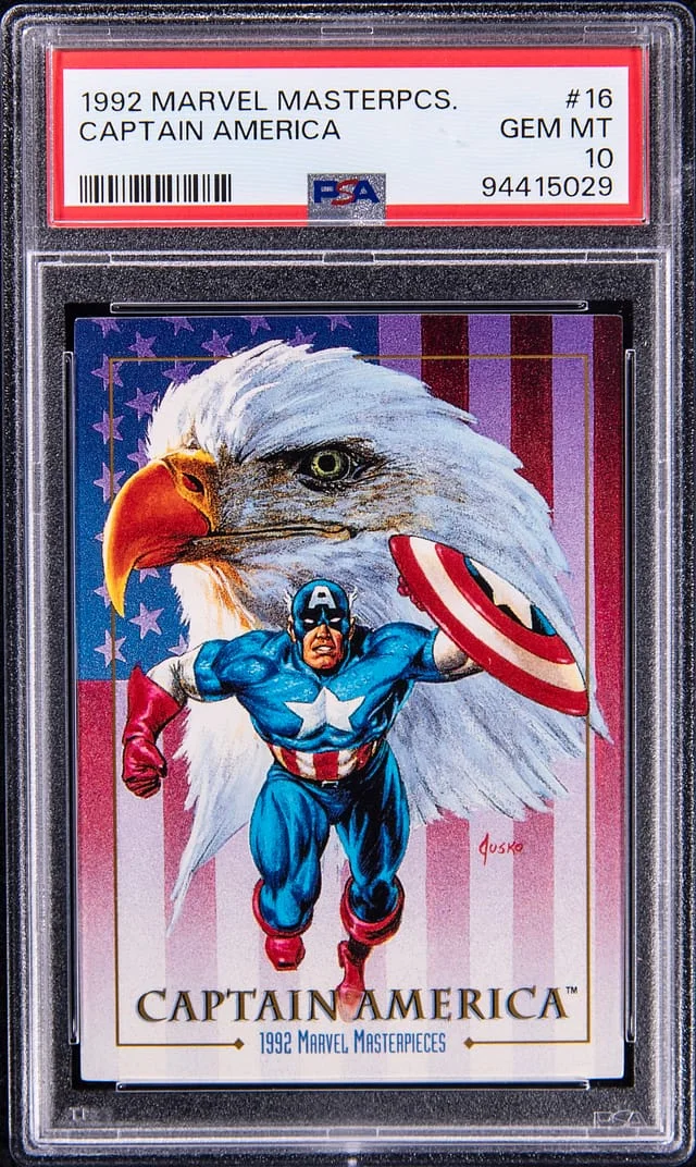 1992 Marvel Masterpieces Captain America #16 card image