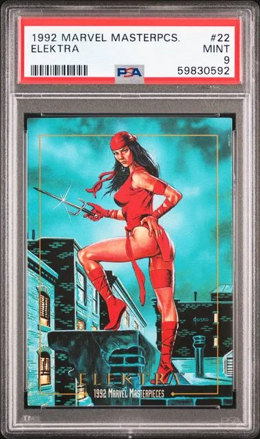 1992 Marvel Masterpieces Elektra #22 card image
