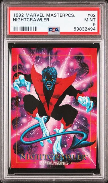 1992 Marvel Masterpieces Nightcrawler #62 card image