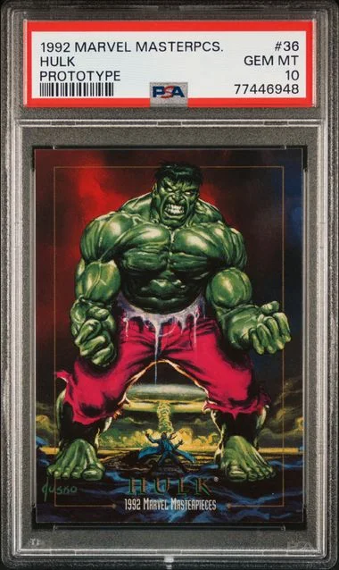 1992 Marvel Masterpieces Promo Prototype Hulk #36 card image