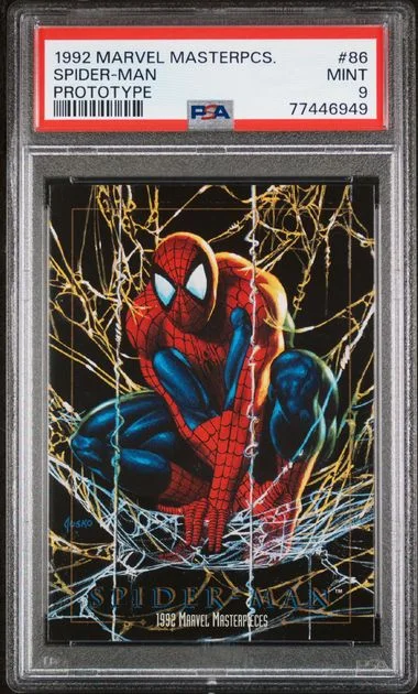 1992 Marvel Masterpieces Promo Prototype Spider-Man #86 card image