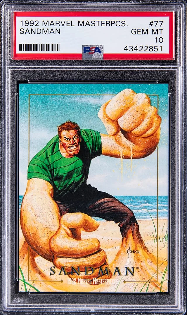 1992 Marvel Masterpieces Sandman #77 card image
