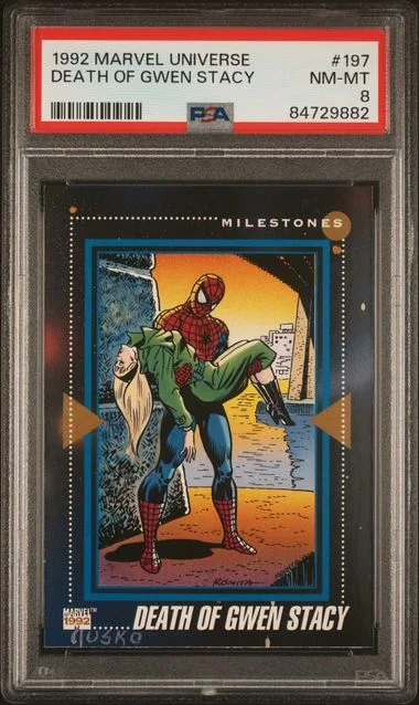 1992 Marvel Universe Death Of Gwen Stacy #197 card image