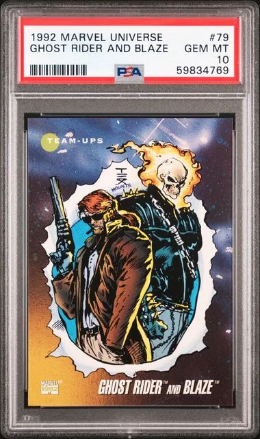 1992 Marvel Universe Ghost Rider And Blaze #79 card image