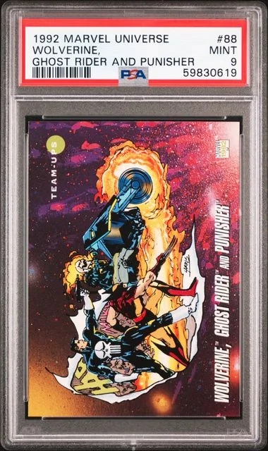 1992 Marvel Universe Ghost Rider And Punisher Wolverine, #88 card image