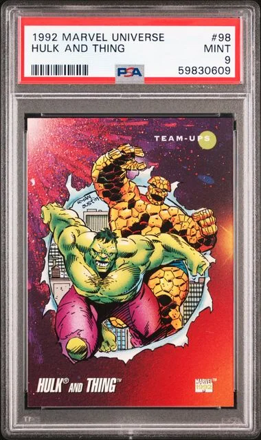 1992 Marvel Universe Hulk And Thing #98 card image