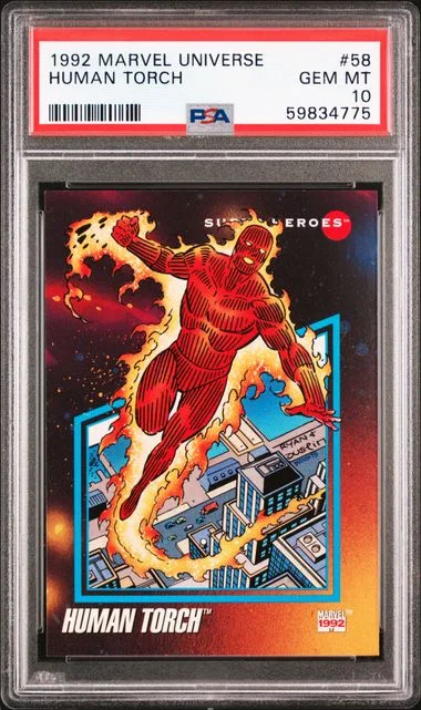 1992 Marvel Universe Human Torch #58 card image