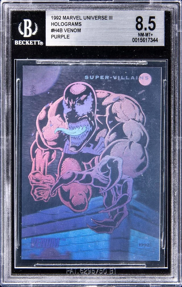 1992 Marvel Universe III Holograms Purple Venom #H4B card image