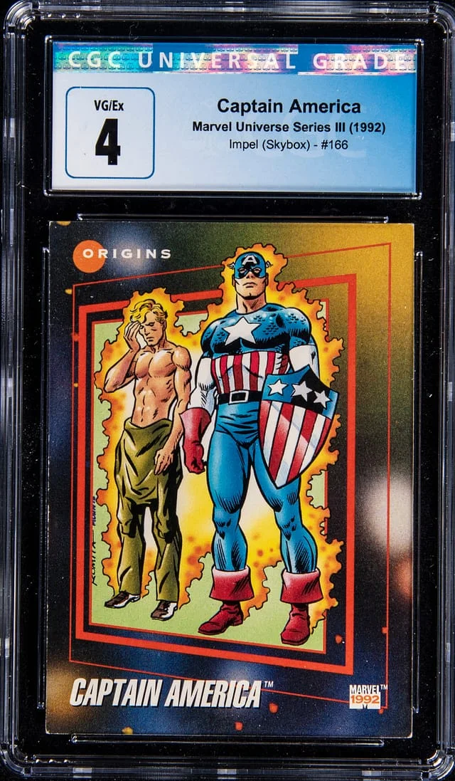 1992 Marvel Universe Series III Impel (Skybox) Captain America #166 card image
