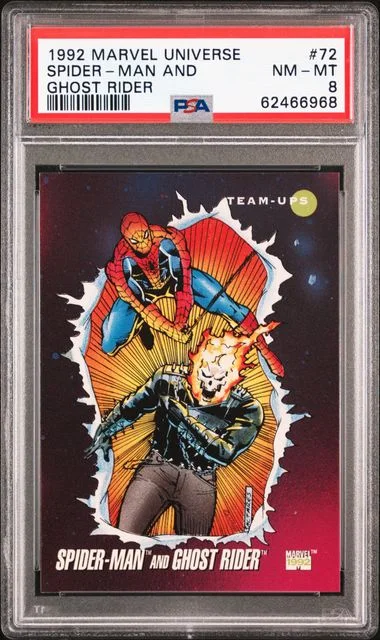 1992 Marvel Universe Spider-Man And Ghost Rider #72 card image