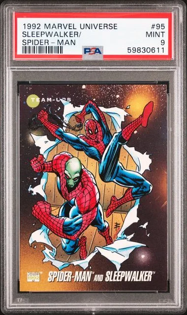 1992 Marvel Universe Spider-Man And Sleepwalker #95 card image